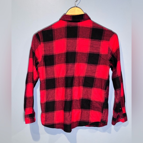 Set Of 2 Boys Different Brands Long Sleeve Flannel Shirt Size L 10-12 Multicolor - Picture 6 of 8